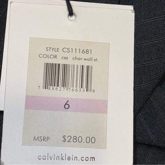 NWT Calvin Klein Pinstriped Woman Suit Size 6 - Picture 7 of 9